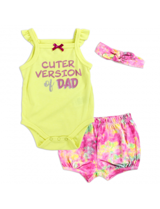 Weeplay Cuter Version Of Dad 3 Piece Baby Girls Layette Set Free Shipping Houston Kids Fashion Clothing Store