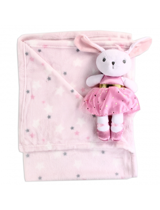 Tahari Baby Fleece Baby Blanket With Stuffed Bunny Buddy Free Shipping Houston Kids Fashion Clothing