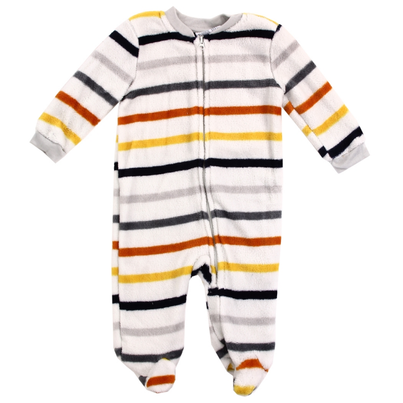 Bloomin Baby Multi Color Striped Plush Footies Free Shipping Houston Kids Fashion Clothing