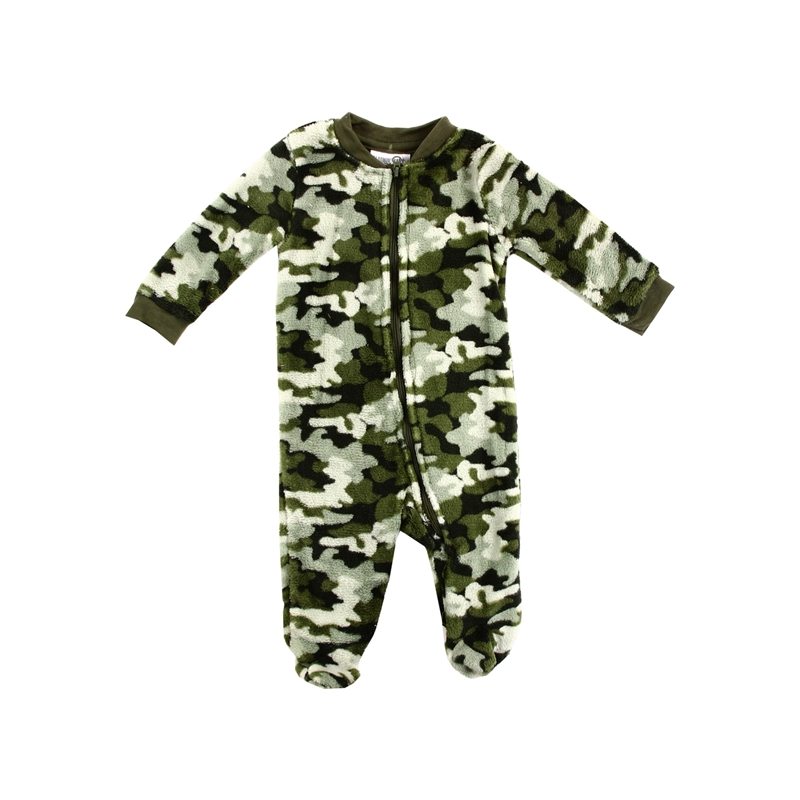 Bloomin Baby Green Camo Plush Footies Free Shipping Houston Kids Fashion Clothing 