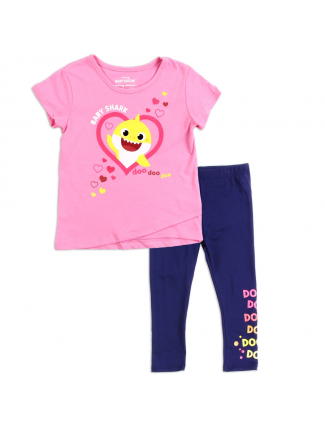 Baby Shark Toddler Girls Leggings Set Free Shipping Houston Kids Fashion Clothing
