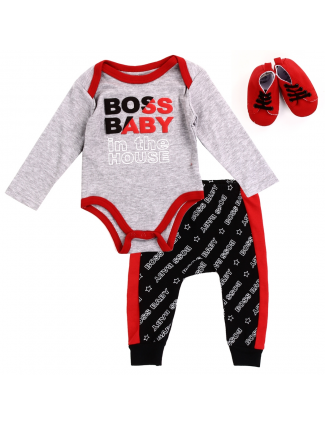 Bloomin Baby Boss Baby In The House 3 Piece Pants Set Free Shipping Houston Kids Fashion Clothing 