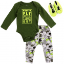 Bloomin Baby Pretty Fly For A Little Guy 3 Piece Pants Set