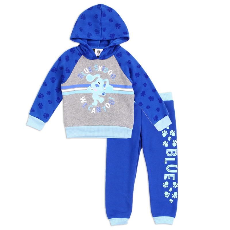 Nick Jr Blues Clues Blue Skidoo We Can Too Toddler Fleece Hoodie And Pants Set Free Shipping Houston Kids Fashion Clothing