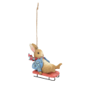 Jim Shore Beatrix Potter Peter Rabbit Sledging Figurine