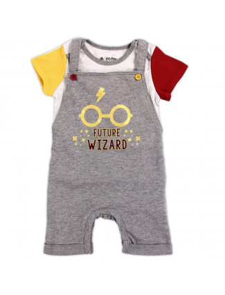Harry Potter Future Wizard Baby Boys Shortall Set Free Shipping Houston Kids Fashion Clothing