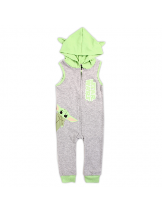 Baby Boys Disney Star Wars Baby Yoda Hooded Romper Free Shipping Houston Kids Fashion Clothing Store