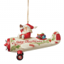 Enesco Gifts Jim Shore Heartwood Creek Santa in Airplane Ornament Free Sgipping Houston Kids Fashion Clothing