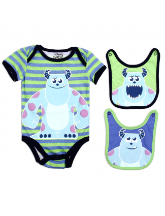 Disney Monsters Inc Sully Onesie And Baby Bib Set Free Shipping Houston Kids Fashion Clothing