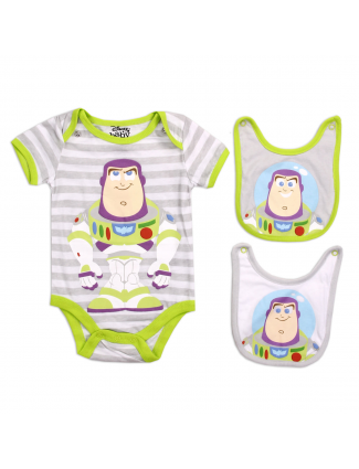 Disney Pixar Toy Story Buzz Lightyear Baby Boys Onesie And Bibs 3 Piece Set Free ShippingHouston Kids Fashion Clothing