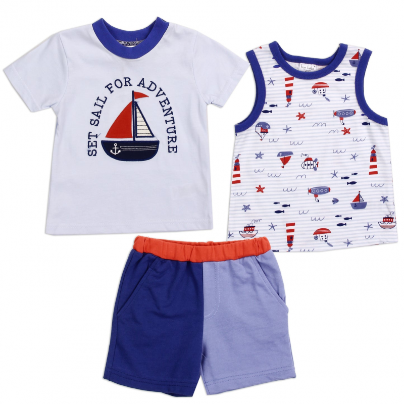 Bon Bebe Set Sail For Adventure Infant Boys Short Set Free Shipping Houston Kids Fashion Clothing