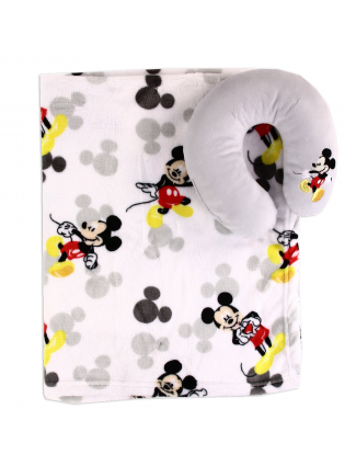 Disney Mickey Mouse Plush Baby Blanket With Neck Pillow Free Shipping Houston Kids Fashion Clothing 